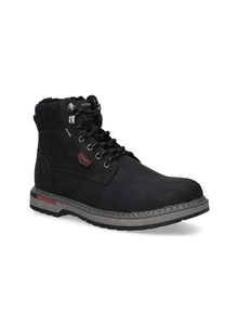 Dockers Herren Schn�rstiefel gef�ttert Schn�rung Rei�verschluss Schwarz