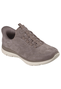 Skechers Summits Luxe Stride Sneaker Slip On Chocolate Taupe