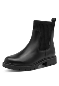Tamaris Comfort Damen Leder Chelsea Boot 8-86417-45-001 Wide-Fit Schwarz