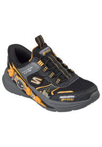 Skechers Jungen HYPER QUEST Slip On Sneaker  Black Yellow