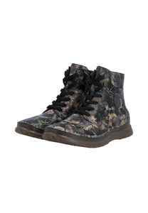 Rieker Damen Schn�rstiefel Anflechter Machart Kunstleder Multi