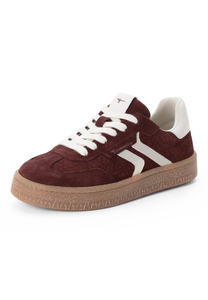 Tamaris Damen Leder Sneaker 1-23723-44-549 Low Top Frauen Schuh Dunkelrot