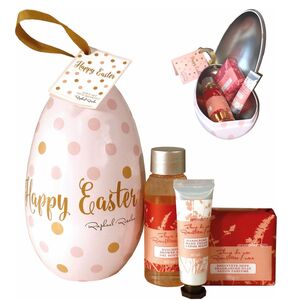 Easter No. 1 - Bade- und Pflegeset mit Rose (3-teilig) von Raphael Rosalee Cosmetics - Oster-Badegeschenkset mit Osterei gefllt mit Duschgel, Handcreme & Seife 