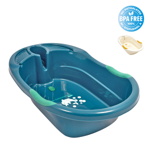 Dr. Schandelmeier Babybadewanne PLASH fr Neugeborene ergonomisch geformt mit Auslaufstpsel rutschfest BPA-freier Kunststoff