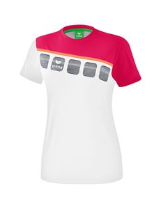 Erima 5-C T-Shirt Function - white/love rose/peach