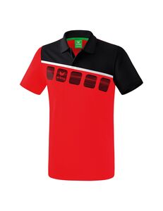 Erima 5-C Poloshirt Function - red/black/white