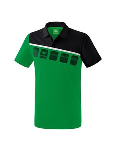 Erima 5-C Poloshirt Function - smaragd/black/white