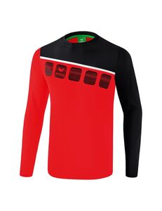 Erima 5-C Longsleeve - red/black/white