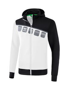 Erima 5-C Training Jacket - white/black/dark grey