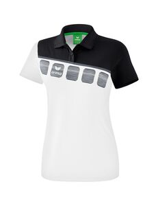Erima 5-C Poloshirt Function - white/black/dark grey