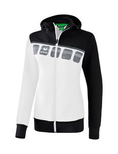 Erima 5-C Training Jacket - white/black/dark grey