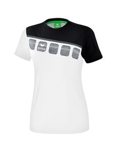 Erima 5-C T-Shirt Function - white/black/dark grey