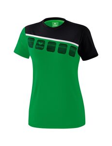 Erima 5-C T-Shirt Function - smaragd/black/white