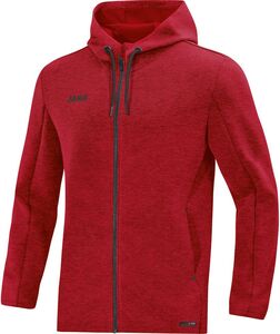 Jako Kapuzenjacke Premium Basics - rot meliert