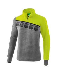 Erima 5-C Training Top - grey melange/lime pop/black