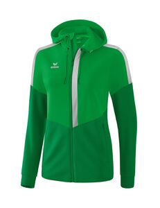 Erima Squad Training Jacket With Hood - fern green/smaragd/silver grey