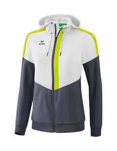 Erima Squad Presentation Jacket - white/slate grey/bio lime
