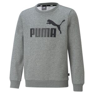 Puma Ess Big Logo Crew Fl B - medium gray heather