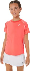 Asics Girls Tennis Ss Top - diva pink