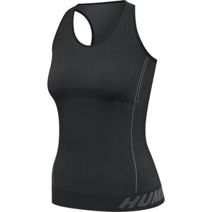 Hummel Hmlte Christel Seamless Top - black/asphalt melange