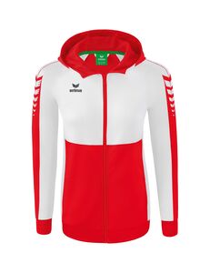 Erima Six Wings Training Jacket With Hood - red/white
