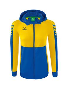 Erima Six Wings Training Jacket With Hood - new royal/yellow