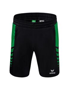 Erima Six Wings Shorts Without Inner Slip - black/smaragd