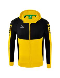 Erima Six Wings Training Jacket With Hood - yellow/black