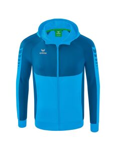Erima Six Wings Training Jacket With Hood - curacao/mykonos