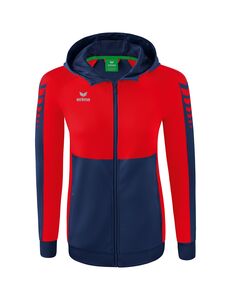 Erima Six Wings Training Jacket With Hood - new navy/red