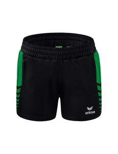 Erima Six Wings Shorts Without Inner Slip - black/smaragd