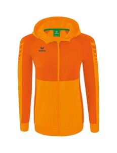 Erima Six Wings Training Jacket With Hood - new orange/orange
