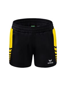 Erima Six Wings Shorts Without Inner Slip - black/yellow