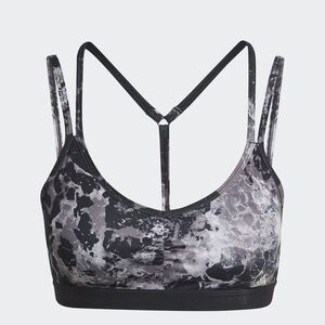 adidas Damen Yoga Essentials Studio Light-Support Allover Print Sport-BH