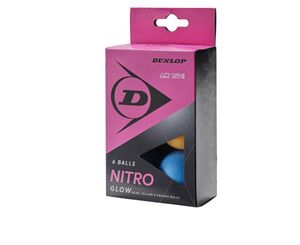 Dunlop 40+ Nitro Glow 6 Ball Bunt - yellow/orange/blue