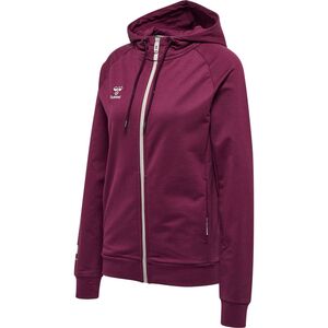 Hummel Hmlmove Grid Cot. Zip Hoodie Woman - grape wine