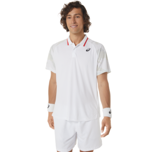 Asics Men Court Graphic Polo-Shirt - brilliant white