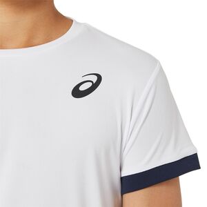 Asics Boys Tennis Ss Top - brilliant white/midnight