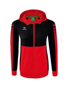 Erima Six Wings Training Jacket With Hood - red/black