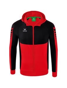 Erima Six Wings Training Jacket With Hood - red/black