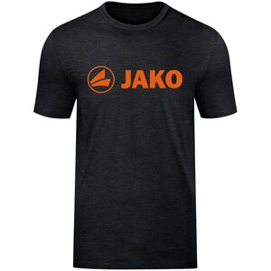 Jako T-Shirt Promo - schwarz meliert/neonorange