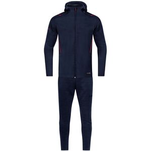 Jako Freizeitanzug Challenge Mit Kapuze - marine meliert/maroon