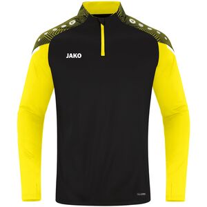 Jako Ziptop Performance - schwarz/soft yellow