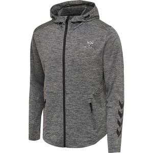 Hummel Hmlaston Zip Hoodie - dark grey melange