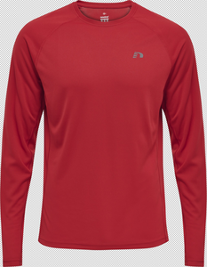newline Men Core Running T-Shirt L/S - tango red