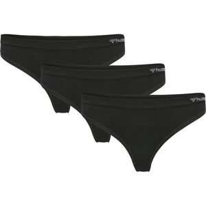 Hummel Hmljuno 3-Pack Seamless Thong - black