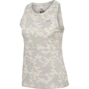 newline Women Running Singlet - oyster mushroom aop