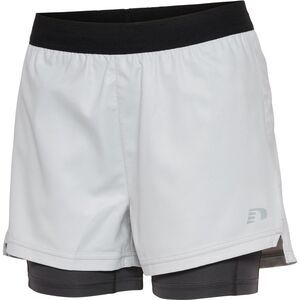 newline Women 2-In-1 Running Shorts - oyster mushroom