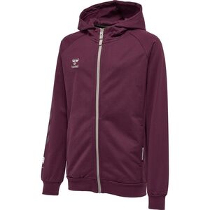 Hummel Hmlmove Grid Cotton Zip Hoodie Kids - grape wine