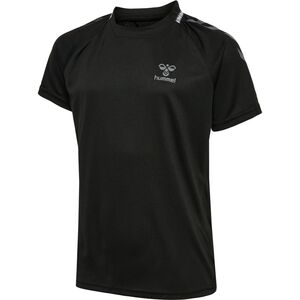 Hummel Hmlongrid Poly Jersey S/S Kids - jet black/forged iron